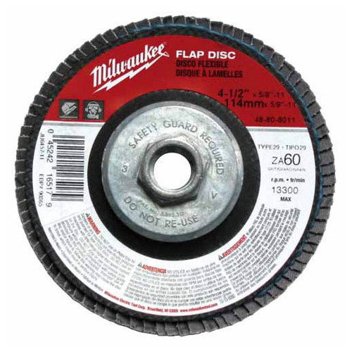 Milwaukee I FLAP DISC 7 X 5/8-11 36 GRIT Milwaukee I FLAP DISC 7 X 5/8-11 36 GRIT