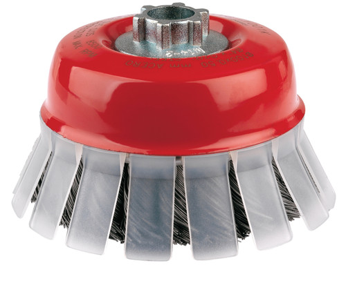 Alfa Tools I 2 3/8" KNOTTED WIRE CUP BRUSH GUARDED