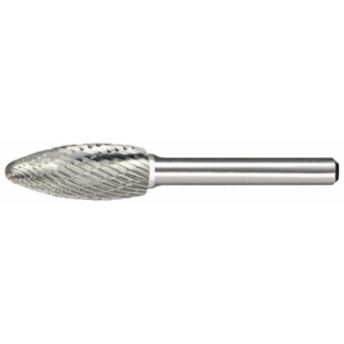 Alfa Tools SH-6 CARBIDE BURR FLAME DOUBLE CUT TIN COATED