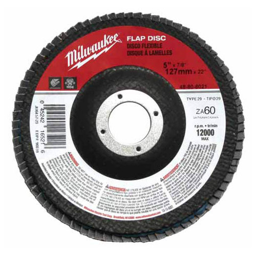 Milwaukee I FLAP DISC 5 X 7/8 60 GRIT Milwaukee I FLAP DISC 5 X 7/8 60 GRIT