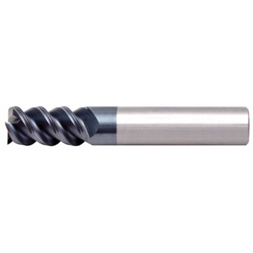 Alfa Tools 1/2X1/2 CENTER CUTTING 3 FLUTE 60° ALTIN CARBIDE SINGLE END MILL