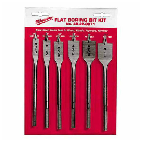 Milwaukee I BIT KIT FLAT BORING 6PC