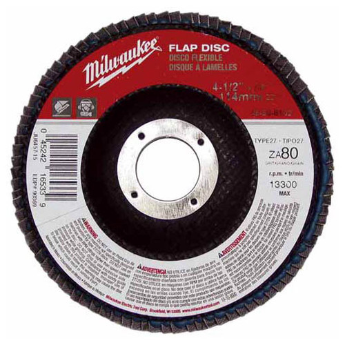 Milwaukee I FLAP DISC 4-1/2 X 7/8 36 GRIT 3