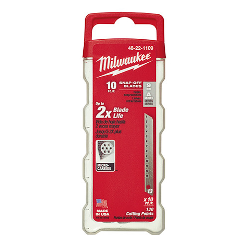 Milwaukee 48-22-1109 9 mm General Purpose Snap Blades (10 PK)