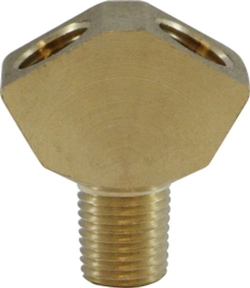 Midland Metal 28295 Wye, 1/4 in FIP x 1/4 in FIP x 1/4 in MIP, 1.56 in, Brass