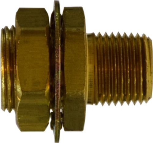 Midland Metal 28319 Adapter, 3/8 in FIP x 1/2 in MIP, Brass