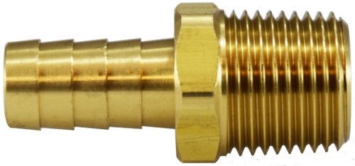 Brass Rigid Male Barb Adapter I 1/2 BARB X 1/2 BSPT MALE ADAPTER - 32456