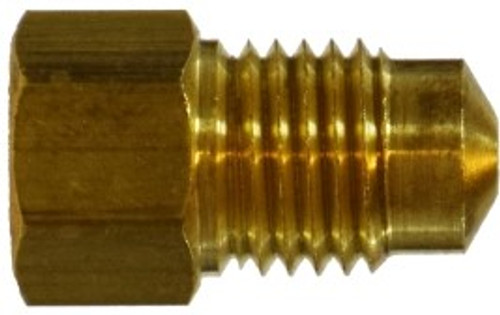 Midland Metal 12336 Adapter, 3/16 in Female Inverted Flared x M11 Bubble Male Inverted Flared, Brass