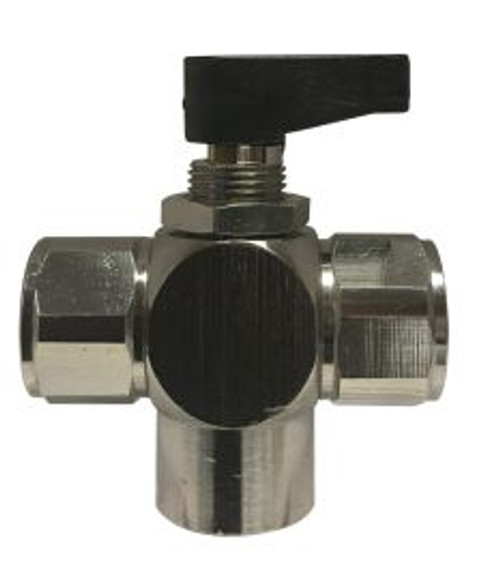 3 Way Closed Center Panel Mount N/P Ball Valve 1/8FIP 3WAY PANEL MOUNTED BV CLSD CENTER - 46680