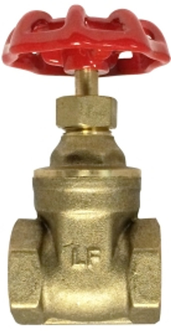 Midland Metal 940130LF Gate Valve, 1/4 in Nominal, FIP x FIP, 200 psi WOG Pressure, Forged Brass Body