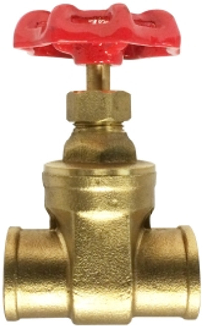 Midland Metal 940147LF Gate Valve, 2 in Nominal, Compression, 200 psi WOG Pressure, Forged Brass Body