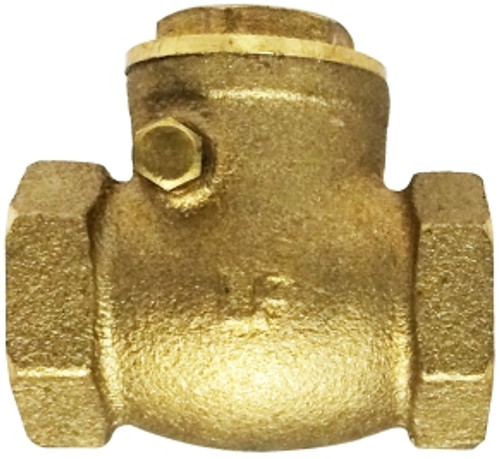 Midland Metal 940356LF Swing Check Valve, 1-1/2 in Nominal, FIP x FIP, Brass Body, Import