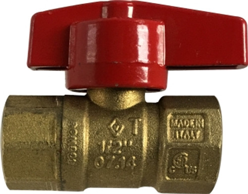 Midland Metal 943213 Gas Ball Valve, 3/4 in Nominal, FNPT x FNPT, 600 psi Pressure, Forged Brass Body