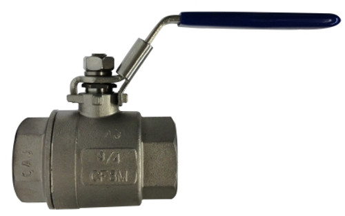 1000 PSI Two Piece Full Port Ball Valve 1/4 2PC 316SS BALL VLV - 949161