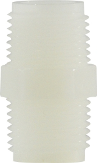 Hex Nipple 3/8 WHITE NYLON HEX NIPPLE - 28613W