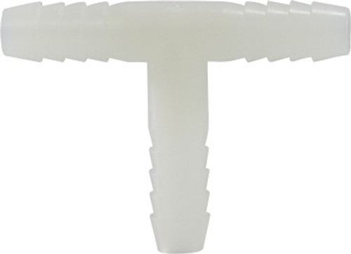 Tee Barbed on all sides (single barb) 3/16 WHITE NYLON HB TEE - 33420W
