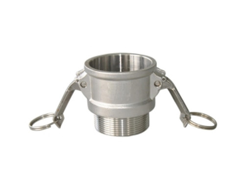 Midland Metal 63922 Cam and Groove Coupler, 1 in Type B x 1 in MNPT, Stainless Steel