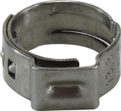 Midland Metal 16700004 Gapless Ear Clamp, 3/8 in Nominal, 0.307 in Minimum Clamp Diameter, 5 mm Band W