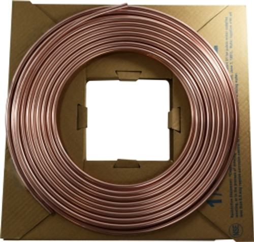 Midland Metal 972171 Type L Tubing, Copper, 1/4 in ID, 3/8 in OD, 60 ft L, 0.03 in Thick Wall