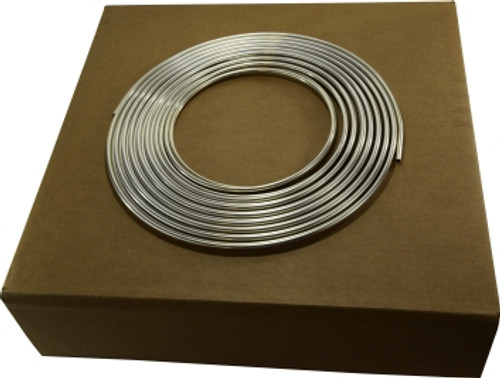 Midland Metal 972190 Easy Bend Tubing, Aluminum, 0.075 in ID, 1/8 in OD, 50 ft L, 0.025 in Thick Wall