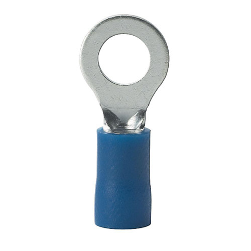 #6 Gauge - Blue Vinyl Ring Terminal #10 Stud PK1000 - E96199-1