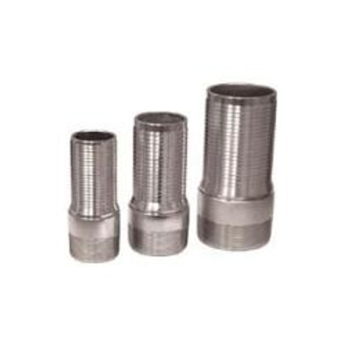 Buchanan Rubber CNL-200CR-SP Crimplok Combination Long Nipple, 2 in Hose Barbed x 2 in MIP, Steel, Nickel-Plated