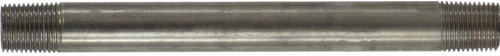Midland Metal 48017 Welded Pipe Nipple, 1/8 in MPT x 1/8 in MPT, 12 in L, Stainless Steel, SCH 40 Schedule