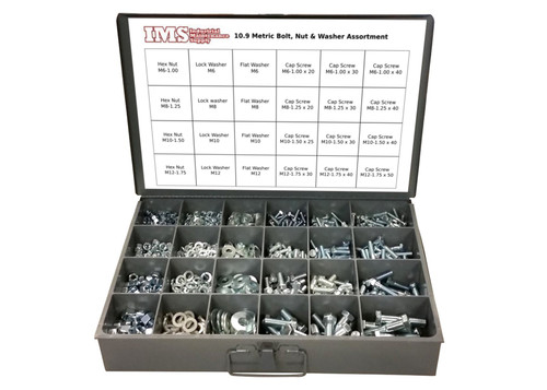 1250 Piece Metric Class 10.9 Coarse Thread Assortment