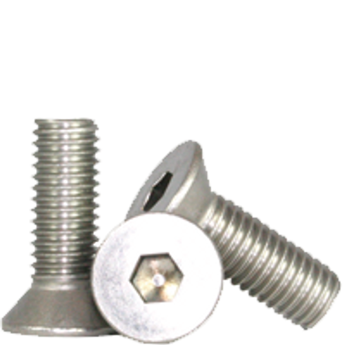 #6-32 x 1/2" Flat Head Socket Cap Screw, 18-8 Stainless Steel, Fully Threaded, Qty 100