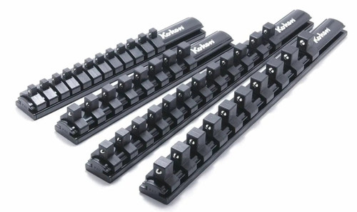 Ko-ken RSAL200-1/4X12 Magnetic Aluminum Rail  1/4 Plastic Clip x 12 pieces  200mm