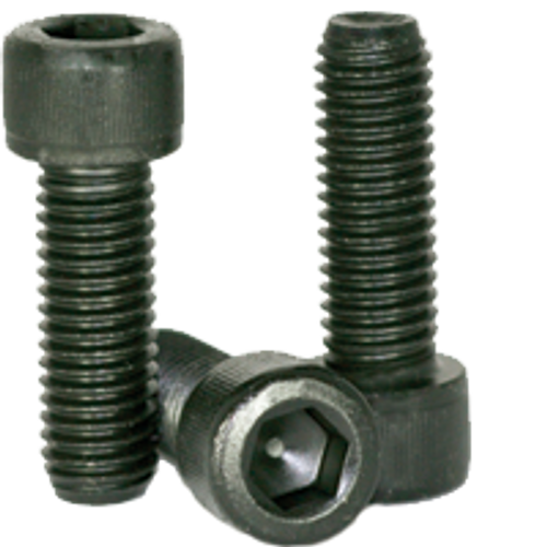 1/4"-28 x 1 1/2" Socket Head Cap Screw, Thermal Black Oxide, Partially Threaded, Alloy Steel, Qty 100