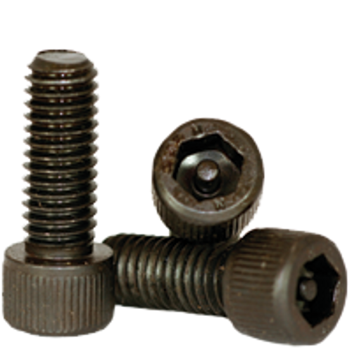 #10-24 x 1 1/2" Socket Head Cap Screws, Tamper-Resistant, Thermal Black Oxide, Coarse, Partially Threaded, Alloy Steel, Qty 100