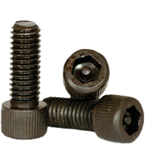 1/4"-20 x 1 1/2" Socket Head Cap Screws, Tamper-Resistant, Thermal Black Oxide, Coarse, Partially Threaded, Alloy Steel, Qty 100