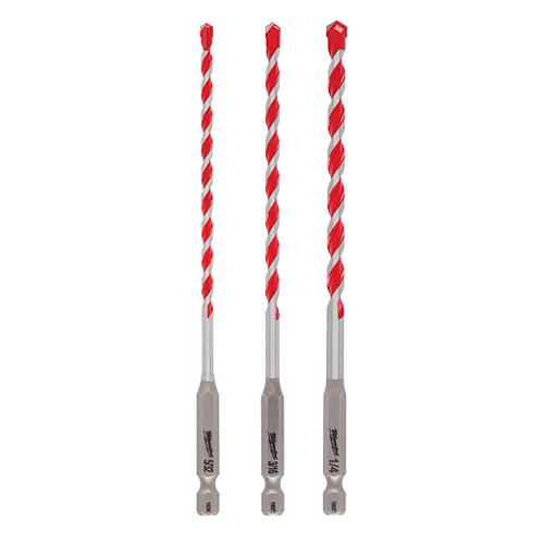 Milwaukee 48-20-9050 3PC. SHOCKWAVE Impact Duty Carbide Hammer Drill Bit Set