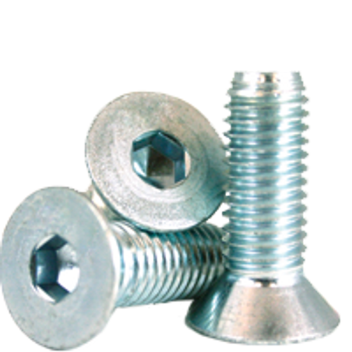 #6-32x1/2"(FT) - FLAT SOCKET CAPS COARSEALLOY ZINC-BAKECR+3, Qty 100