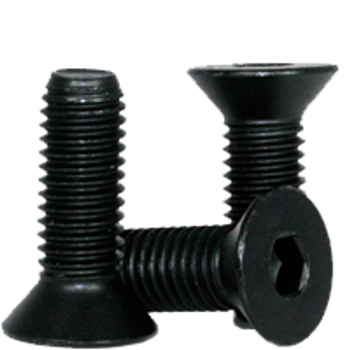 M3-0.50 x 8 mm Flat Head Socket Cap Screws, Thermal Black Oxide, Class 12.9, Coarse, Fully Threaded, Alloy Steel, DIN 7991, Qty 100