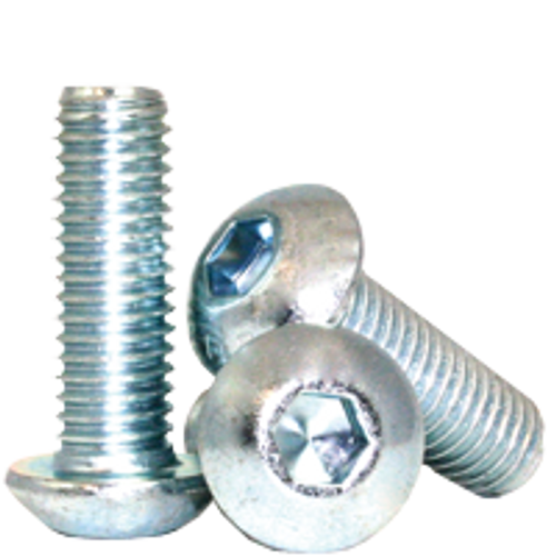 #4-40x1/4"(FT) - BUTTON SOCKET CAPS COARSEALLOY ZINC-BAKECR+3 , Qty 100