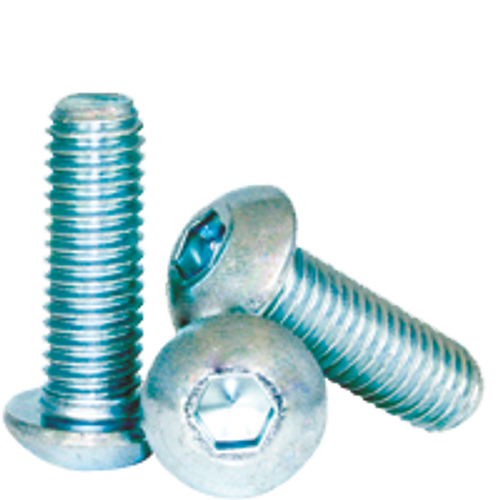 M6-1.00x16 MM (FT) - BUTTON SOCKET CAPS 12.9 COARSEALLOY ISO 7380 ZINC-BAKECR+3 , Qty 100