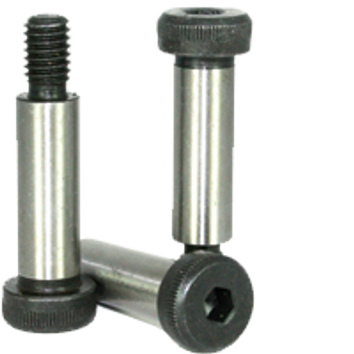 M8-M6 x 10 mm Socket Shoulder Screws, Thermal Black Oxide, Class 12.9, Coarse, Alloy Steel, ISO 7379, Qty 25