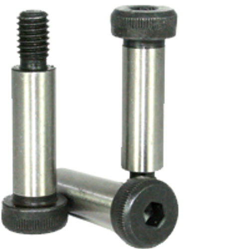 M12-M10 x 50 mm Socket Shoulder Screws, Thermal Black Oxide, Class 12.9, Coarse, Alloy Steel, ISO 7379, Qty 25
