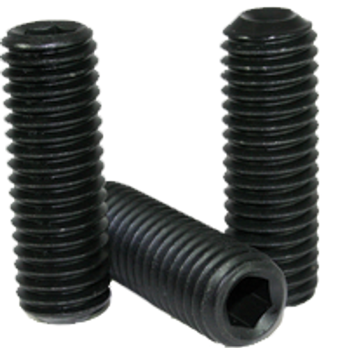 5/16"-18 x 1" Cup Point Socket Set Screws, Thermal Black Oxide, Coarse, Alloy Steel, Qty 100