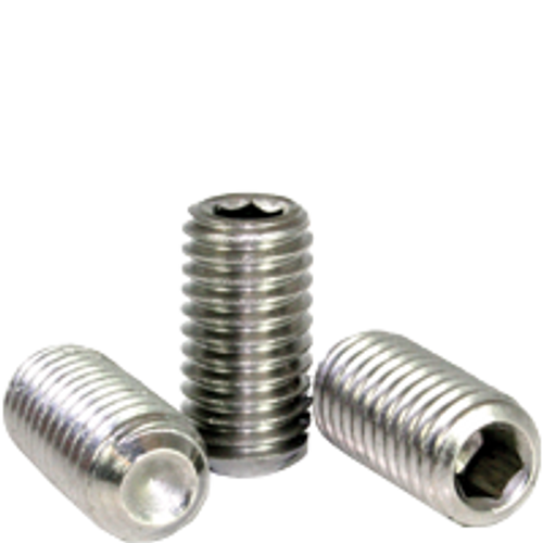 #8-32 x 1/2" Cup Point Socket Set Screws, 18-8 Stainless Steel, Coarse, Qty 100