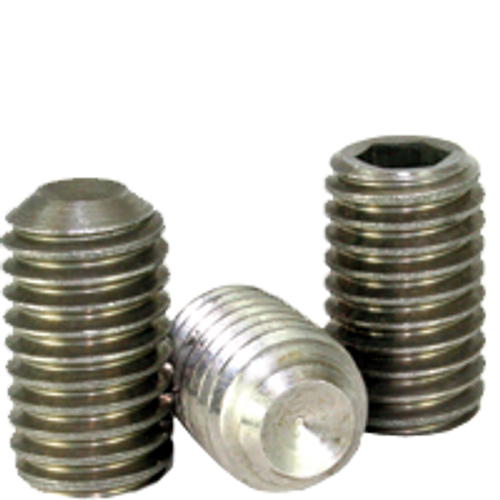 1/4"-20 x 1" Cup Point Socket Set Screws, 316 Stainless Steel, Coarse, Qty 50