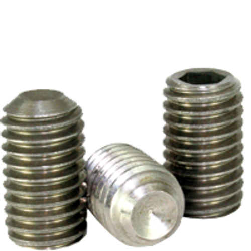 3/8"-16 x 3/8" Cup Point Socket Set Screws, 316 Stainless Steel, Coarse, Qty 50