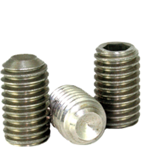 M8-1.25 x 12 mm Socket Set Screws, Cup Point, 18-8 Stainless Steel, Coarse, Qty 100