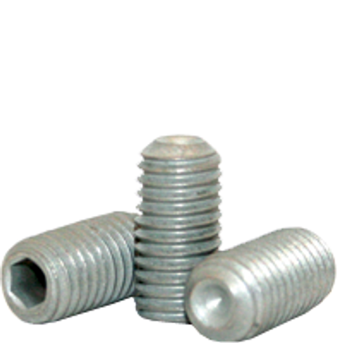 M8-1.25x6 MM SOCKET SET SCREWS CUP POINT 45H COARSE ALLOY ISO 4029 / DIN 916 ZINC-B, Qty 100