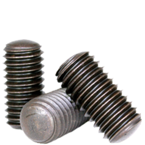 1/4"-20 x 3/8" Socket Set Screw, Oval Point, Thermal Black Oxide, Coarse, Alloy Steel, Qty 100