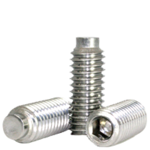 3/8"-16 x 3/8" Socket Set Screws, 1/2 Dog Point, 18-8 Stainless Steel, Coarse, Qty 100