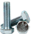 M8-1.25 x 35 mm Hex Cap Screws, Zinc Cr+3, Class 8.8, Coarse, Partially Threaded, Medium Carbon, DIN 931 / ISO 4014, Qty 100
