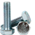 M8-1.25 x 40 mm Hex Cap Screws, Zinc Cr+3, Class 8.8, Coarse, Partially Threaded, Medium Carbon, DIN 931 / ISO 4014, Qty 100
